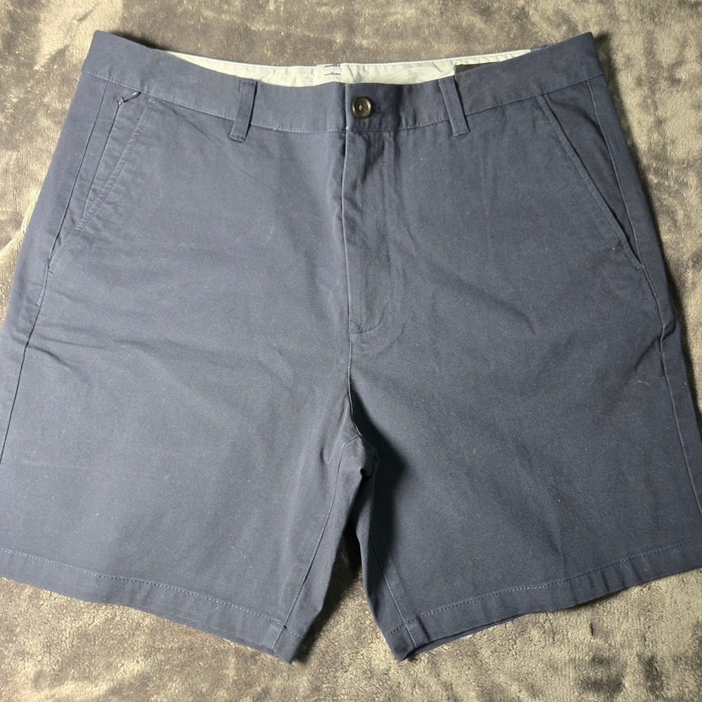 Bonobos Shorts Standard Fit 7 Inch Chino Navy Blue Stretch Cotton Size 36